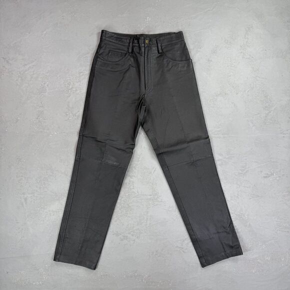 Vintage Intro Black Leather Pants Fit 30 x 29